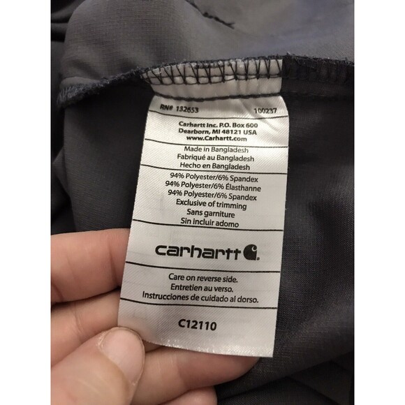 Women's Carhartt Pull Over Scrub Shirt Top V-Neck Modern Fit #C12110 Gray Size L - Picture 8 of 10